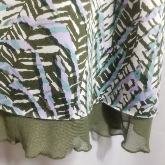 Penningtons Green and Purple Patterned Top Size 2x - Picture 7 of 10